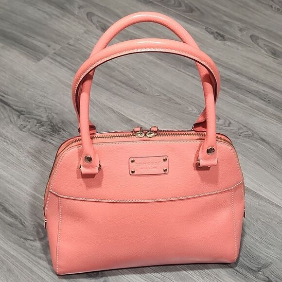 EUC Kate Spade Maeda Wellesley Coral Dome Satchel Bag - Picture 1 of 9